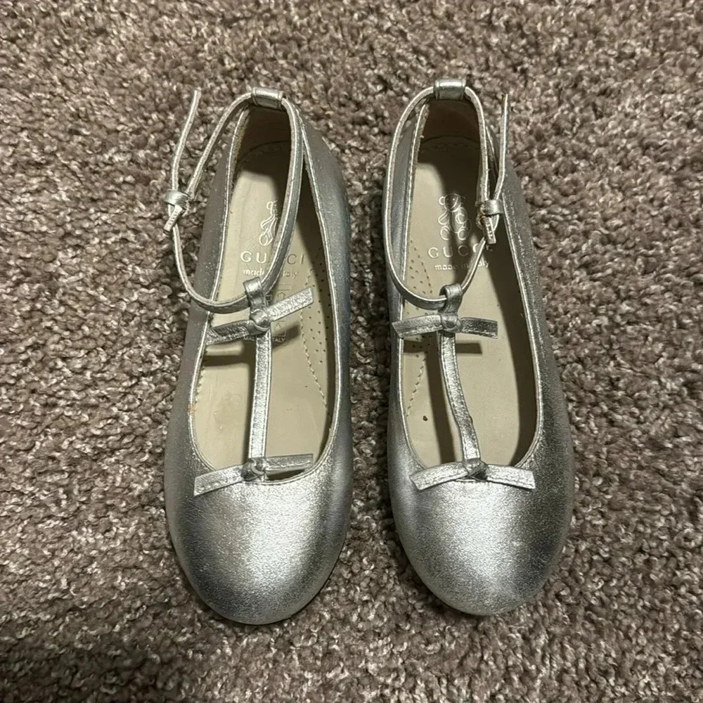 Gucci mary Jane bow kids ballet flats